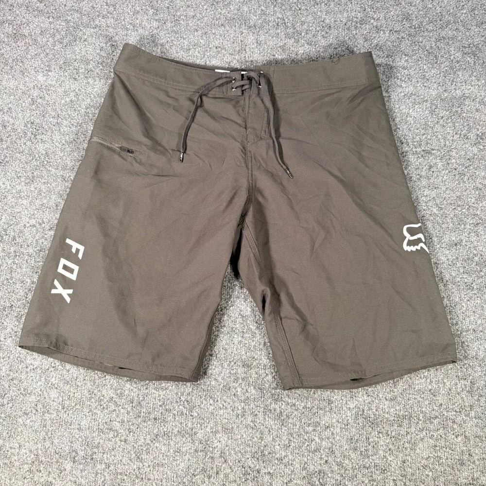 Fox Racing Board Shorts Mens 36 black Swim Trunks Surf Motocross Fox Head Logo